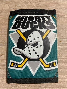 Vintage 90s Anaheim Mighty Ducks Nylon Wallet NHL Hockey